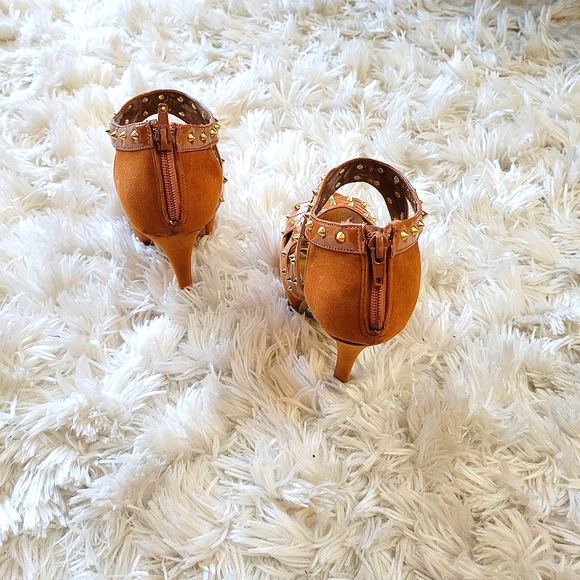 Brown Spiked Heels - Picture 2 of 4